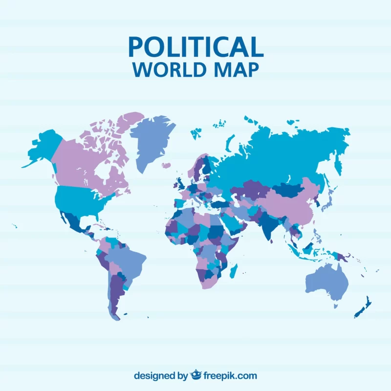 Political world map Free Vector