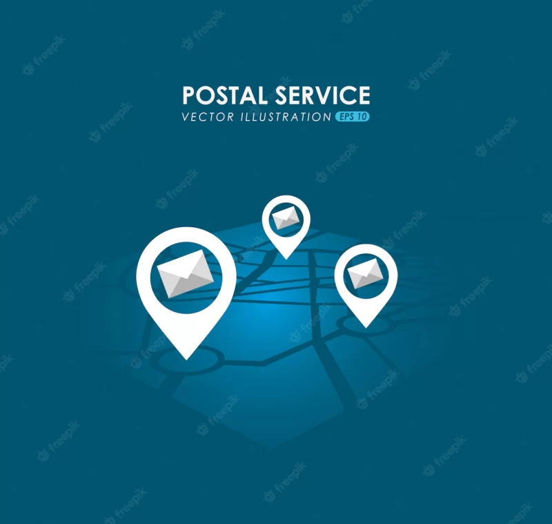 Postal service design Free Vector