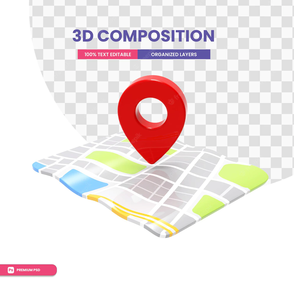 Red Gps Pin Map 3d Rendering 430503 18