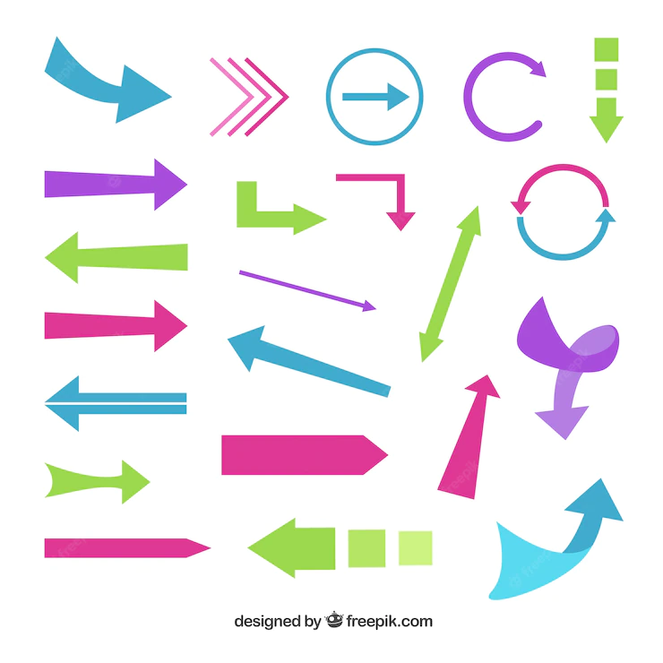 Set Modern Colored Arrows 23 2147613104