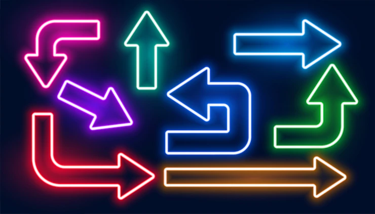 Set Neglowing Colorful Arrows 1017 23117