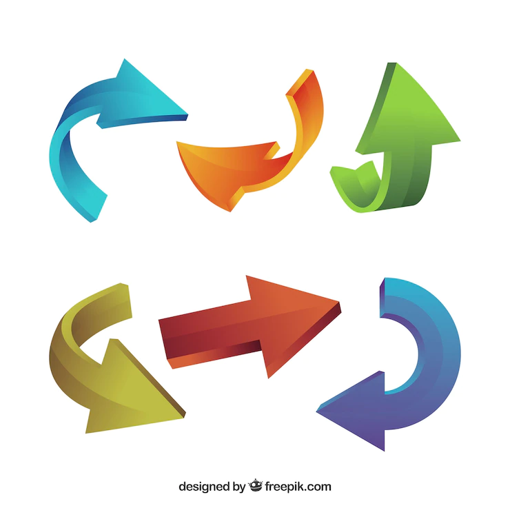 Set Three Dimensional Infographic Arrows 23 2147677127