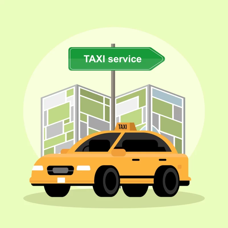 Taxi service map Free Vector