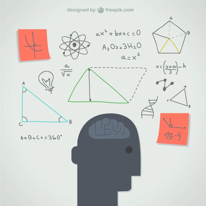 Thinking mind illustration Free Vector