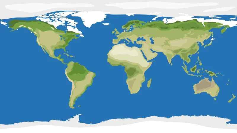 Top view of world map background Free Vector