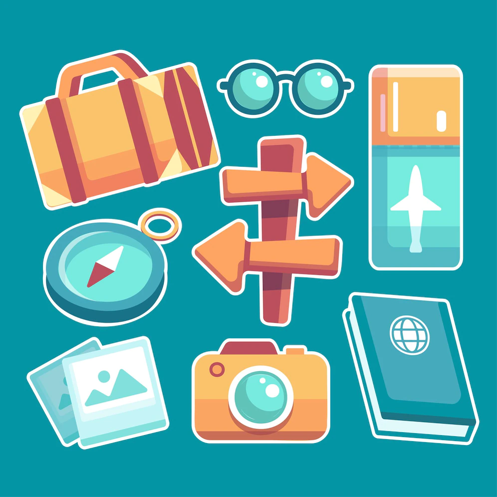 Travel Tourism Flat Icons Set Vector Illustration 1150 60652