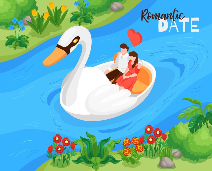 Valentines day on a romantic  boat ride, Free image download