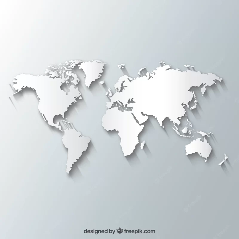 White world map Free Vector