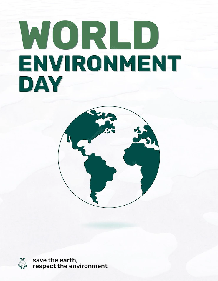 World environment day flyer editable template Free Vector