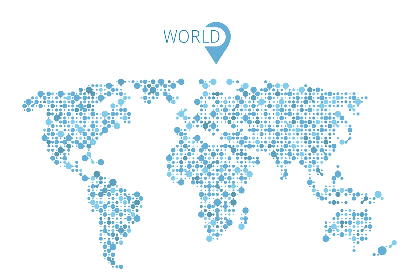 World Map From Circles Infographic Illustration Map World Abstract Shape Map 1284 51546