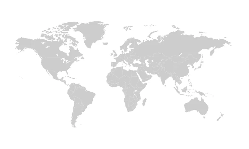 World map with countries borders. Premium Vector