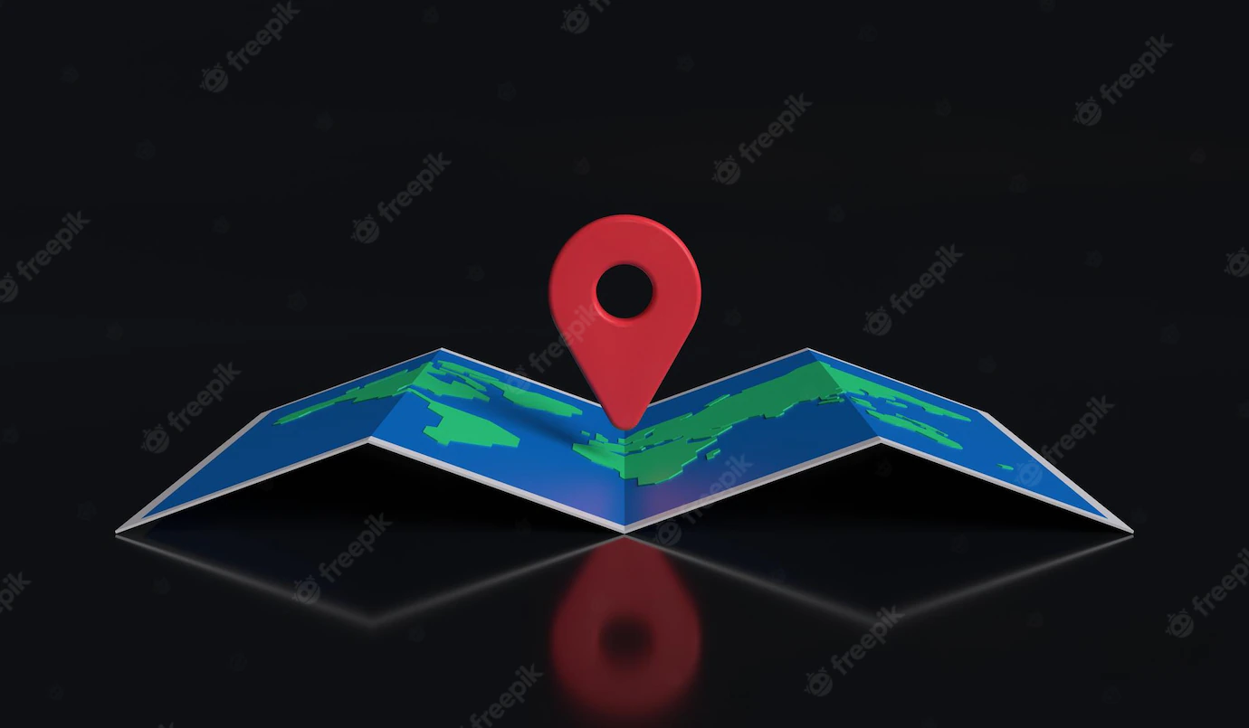 World Map With Red Location Pin 3d Render Illustration 6735 1799