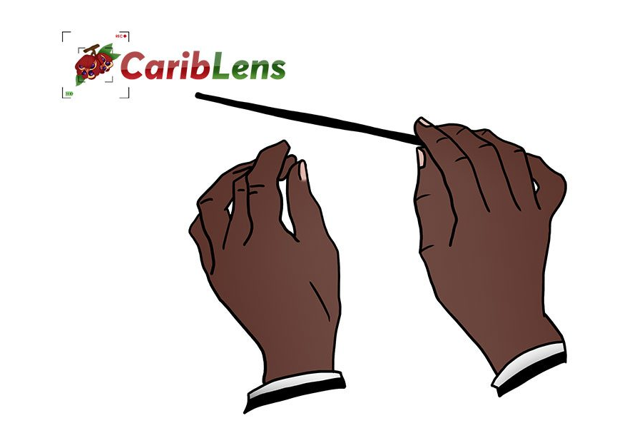 Cartoon black African Maestro hands